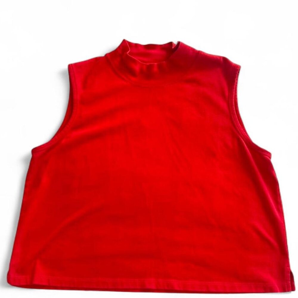 Women's Red mock neck top